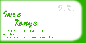 imre konye business card