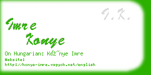 imre konye business card